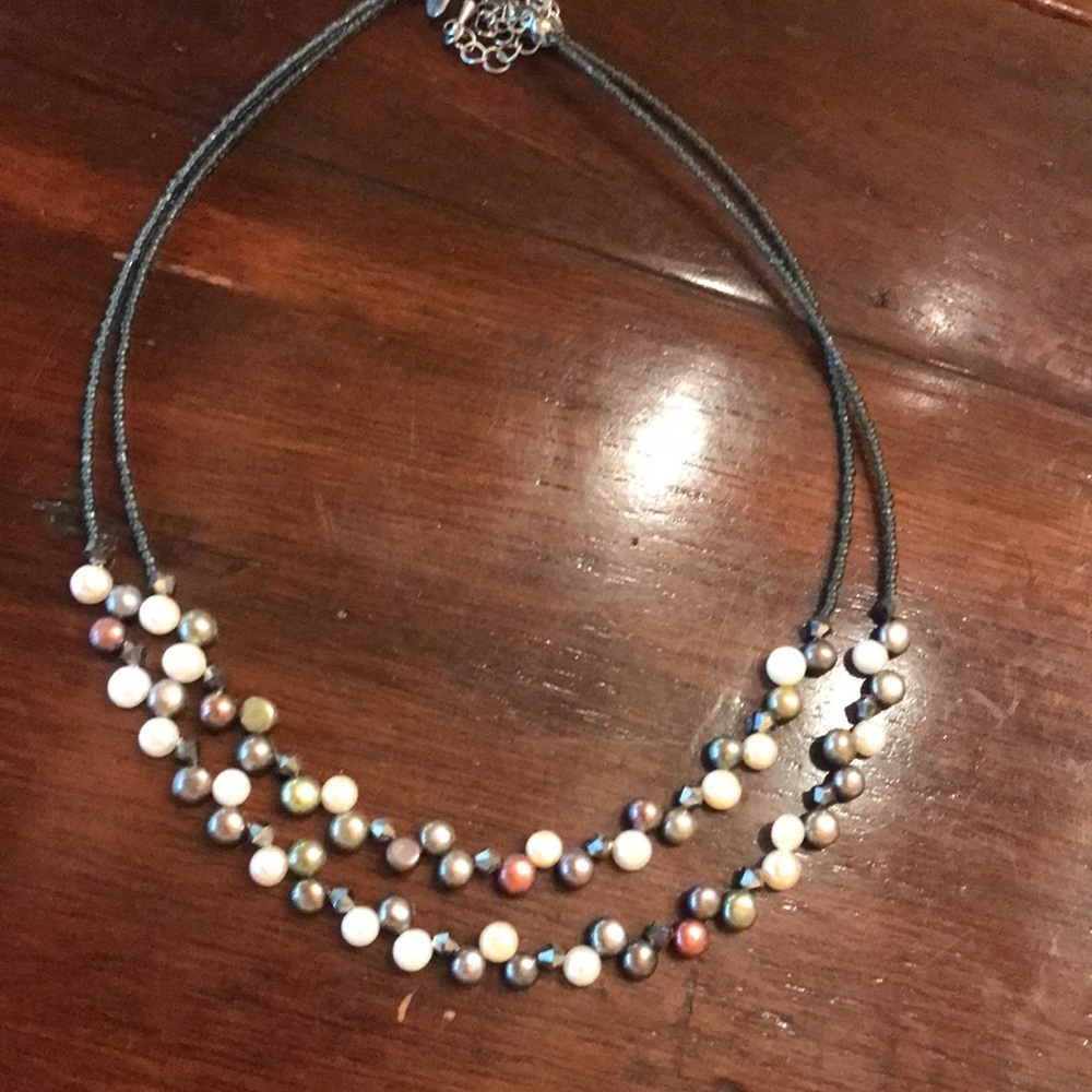 Lia Sophia multi color pearl necklace style necklace.